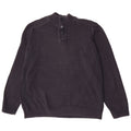 Marks & Spencer Herren Blauer Harbour-Pullover mit Knopfkragen, XL, Marineblau, Baumwolle