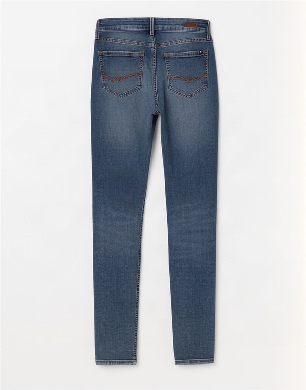 Tommy Hilfiger Damen Slim Jeans W27 L32 Blaue Baumwolle