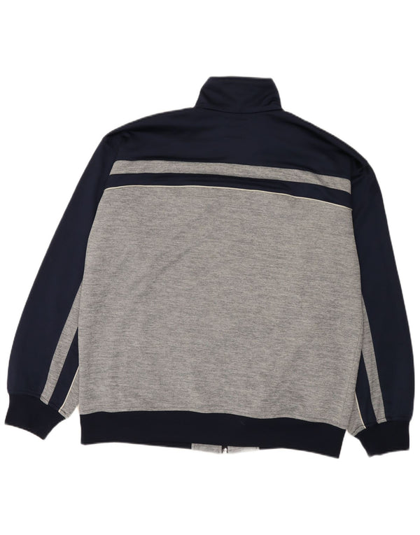 Diadora Herren-Trainingsanzug-Top-Jacke, UK 42, Größe L, Marineblau, Farbblock