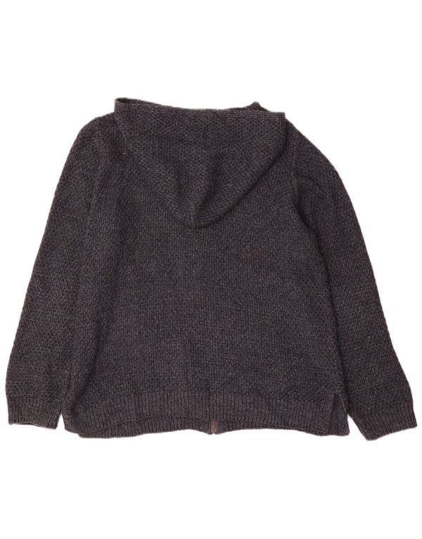 Fat Face Damen-Strickjacke mit Kapuze, UK 12, Mittelgrau, Acryl
