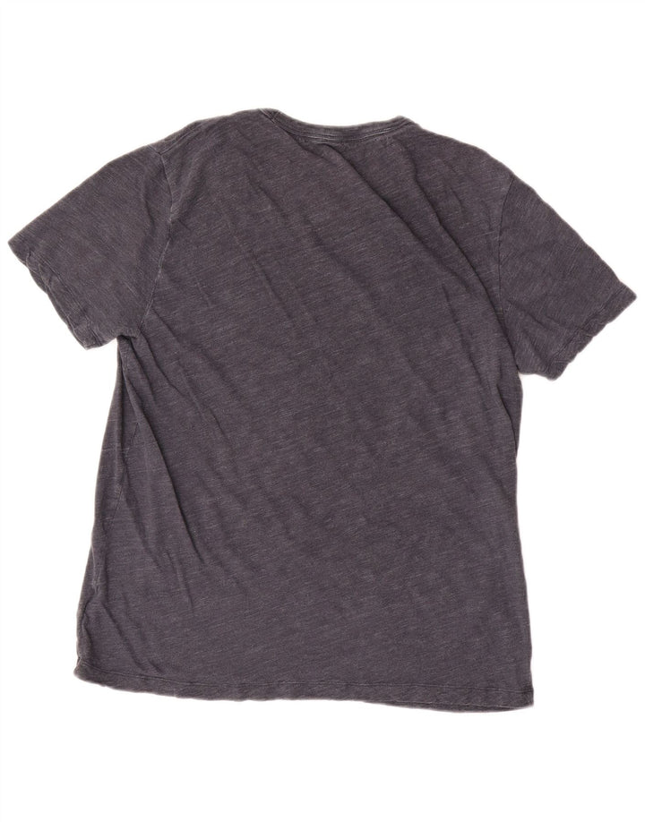 Gap Herren-T-Shirt-Oberteil, groß, grau gesprenkelte Baumwolle