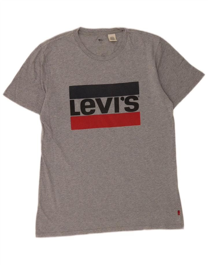 Levi's Herren-T-Shirt mit Grafik, Größe S, Grau