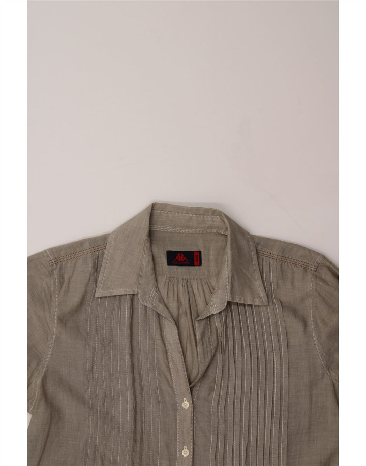 KAPPA Womens Pullover Shirt Dress UK 14 Large Grey Cotton Vintage Kappa and Second-Hand Kappa from Messina Hembry 
