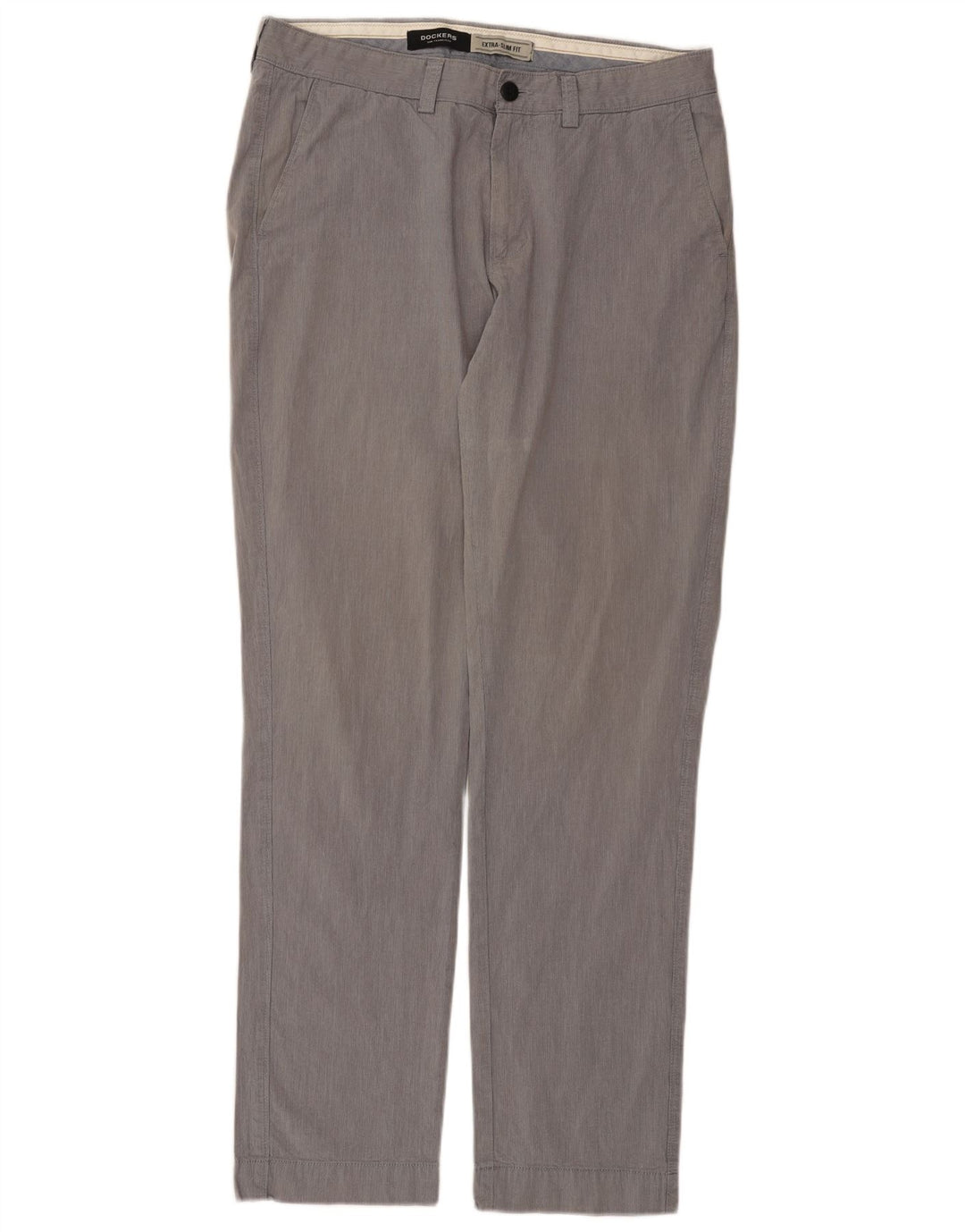 Dockers Herren Extra Sim Fit Chinohose W36 L34 Graue Baumwolle