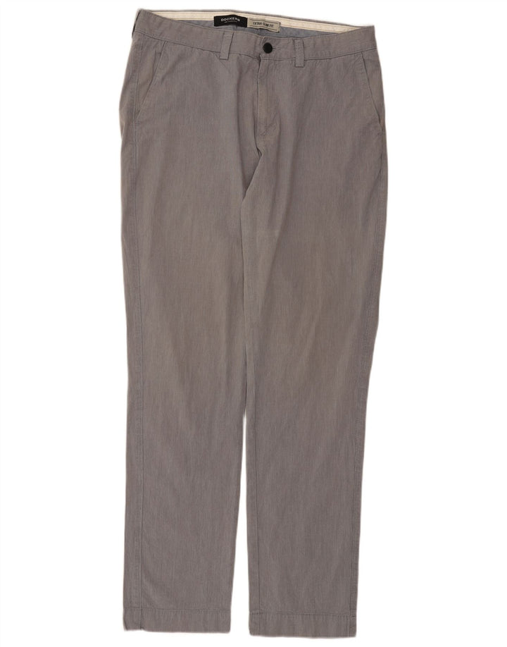 Dockers Herren Extra Sim Fit Chinohose W36 L34 Graue Baumwolle