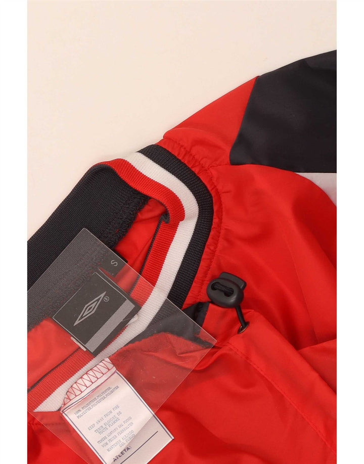 Umbro Herren-Pullover-Trainingsanzug, Oberteil, Jacke, klein, rot, Farbblock-Polyester