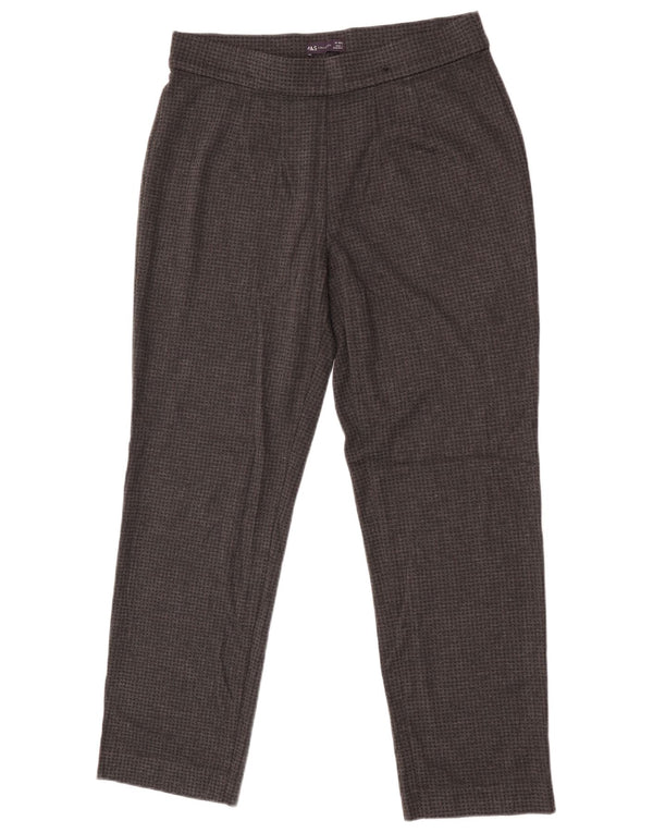 Marks & Spencer Damenhose UK 14 Large W32 L28 Grauer Hahnentritt