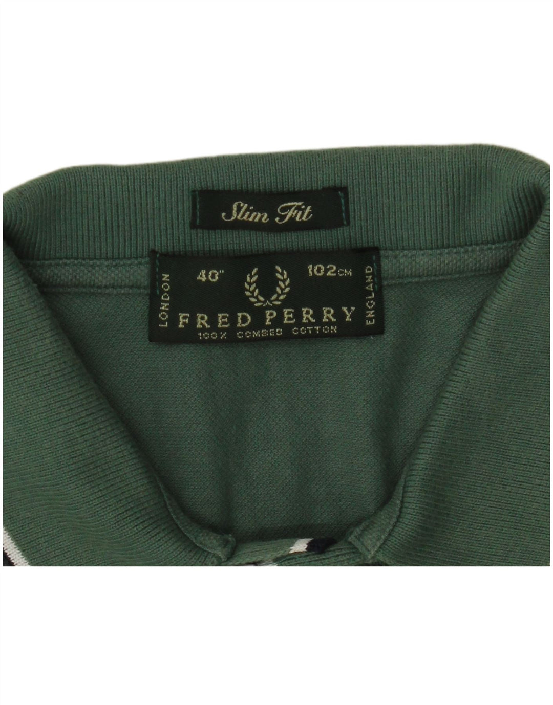 Fred Perry Herren Slim Fit Poloshirt Mittelgrüne Baumwolle