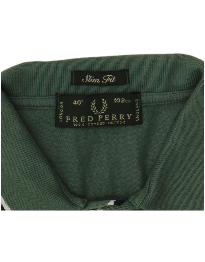Fred Perry Herren Slim Fit Poloshirt Mittelgrüne Baumwolle