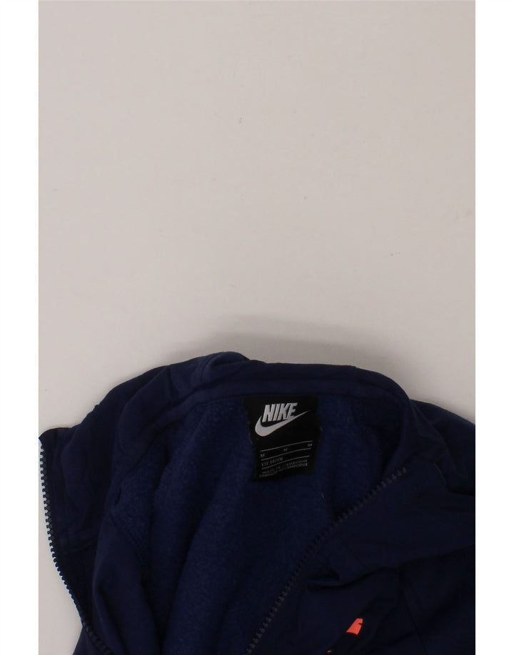 NIKE Boys Zip Hoodie Sweater 10-11 Years Medium Navy Blue Polyester Vintage Nike and Second-Hand Nike from Messina Hembry 