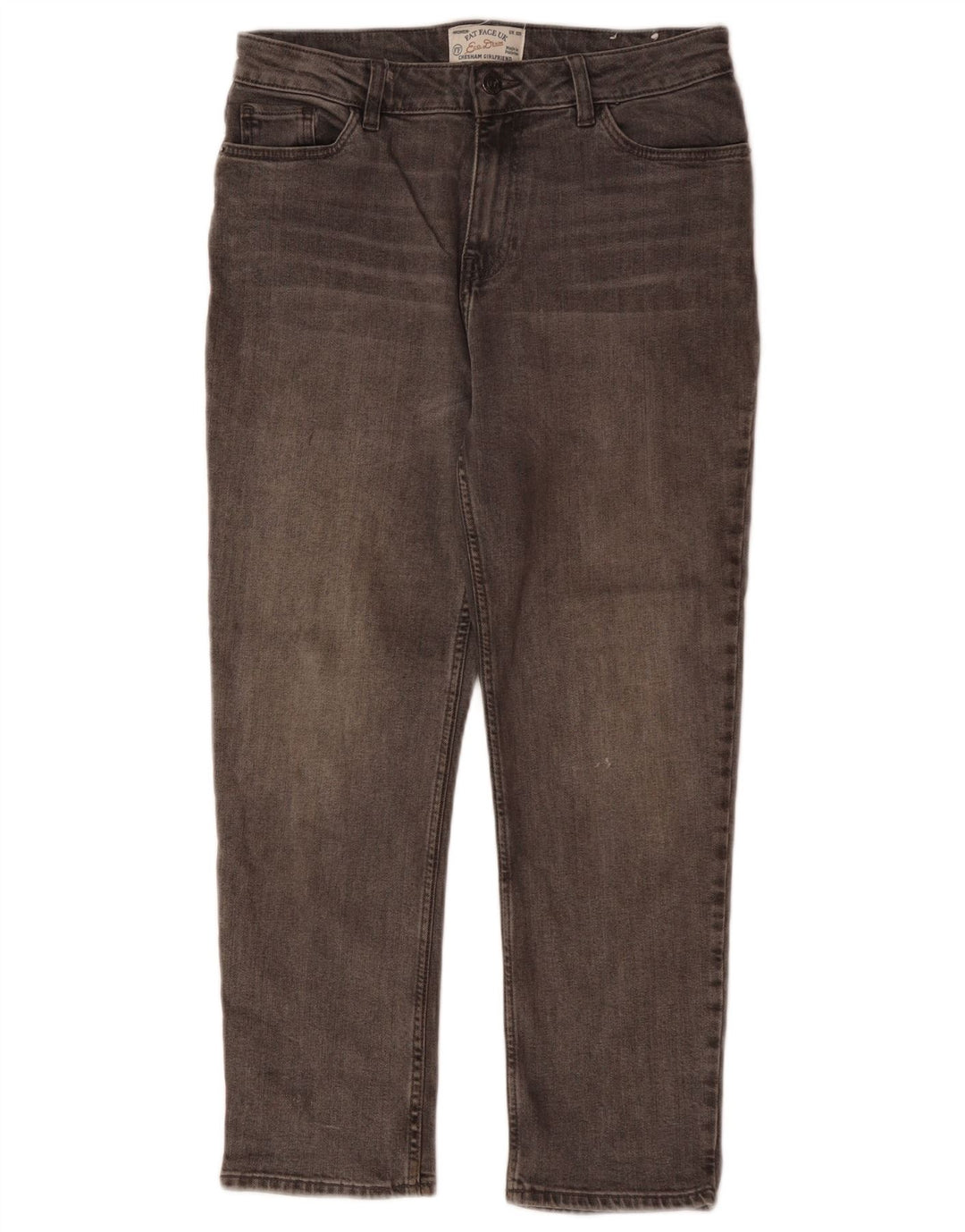 FAT FACE Damen Chesham Girlfriend Cropped Jeans UK 10 Small W30 L24 Grau