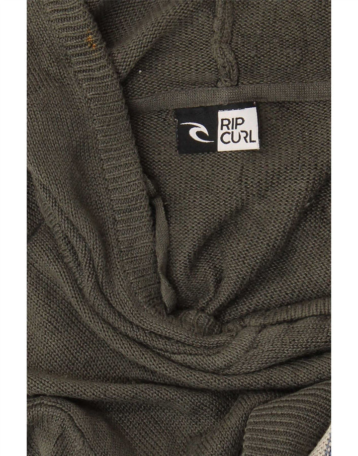 Rip Curl Herren-Strickjacke mit Kapuze, mittelgrau gestreift