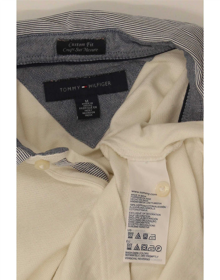 Tommy Hilfiger Herren-Poloshirt mit individueller Passform, mittelweiße Baumwolle