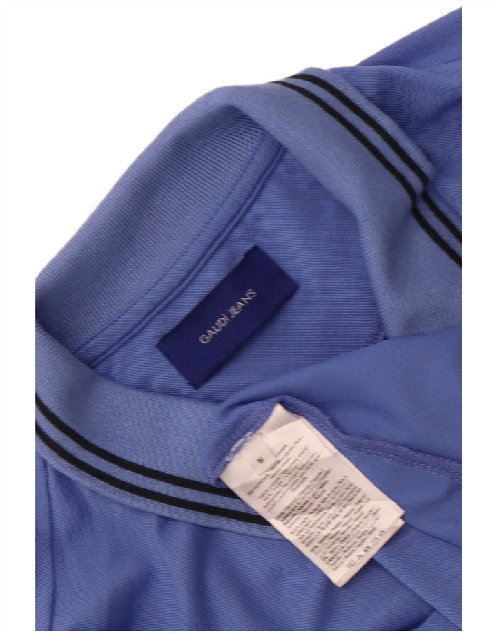 Gaudi Herren-Poloshirt aus mittelblauem Polyamid
