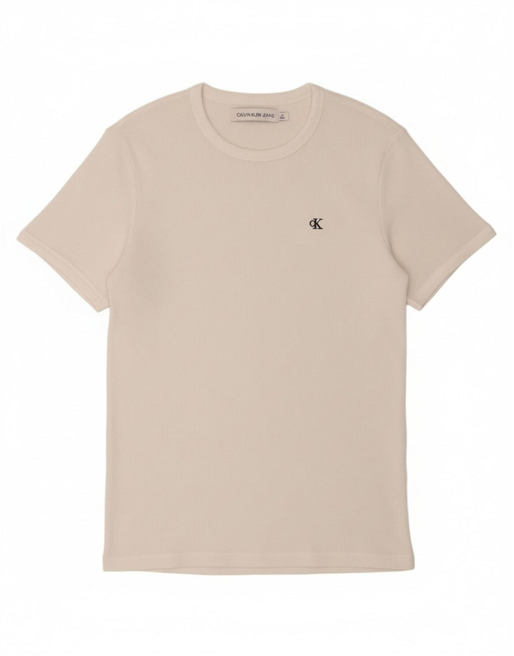 CALVIN KLEIN JEANS Mens T-Shirt Top Medium White