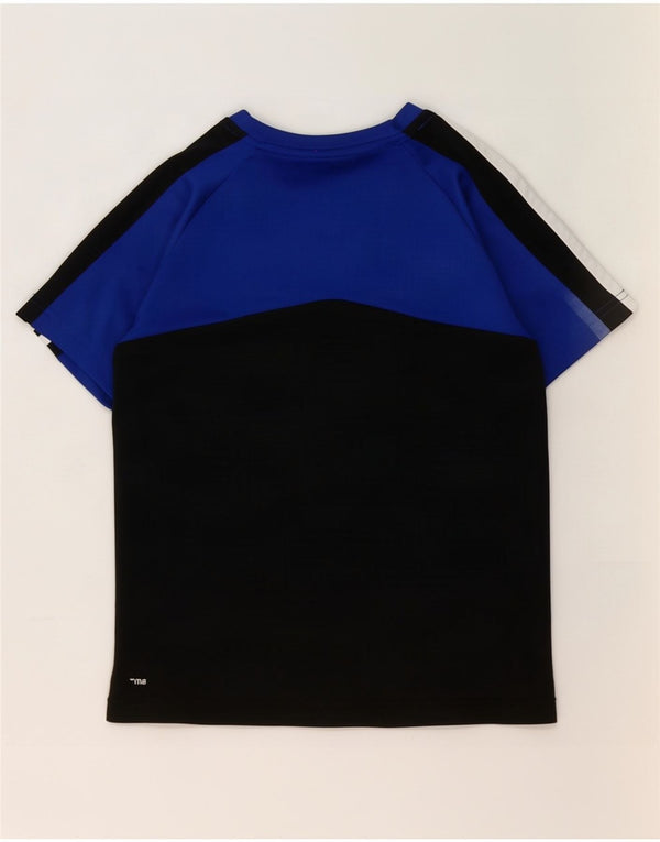 Adidas Climalite T-Shirt für Jungen, 9–10 Jahre, blaues Colourblock-Polyester