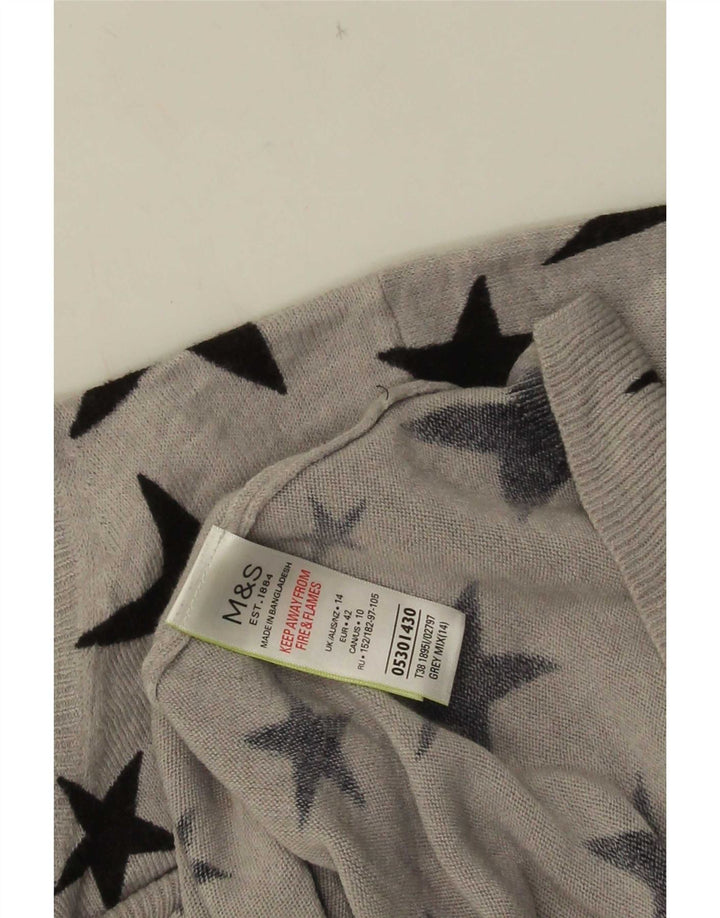 Marks & Spencer Damen-Pullover mit U-Boot-Ausschnitt, Gr. 14, Grau