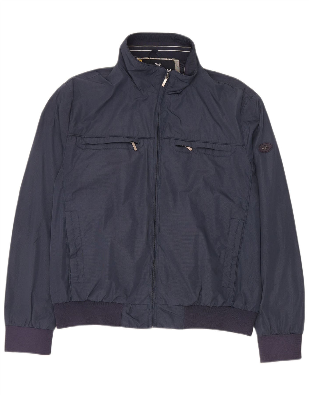 Wampum Herren Bomberjacke UK 40 Large Marineblau Polyester