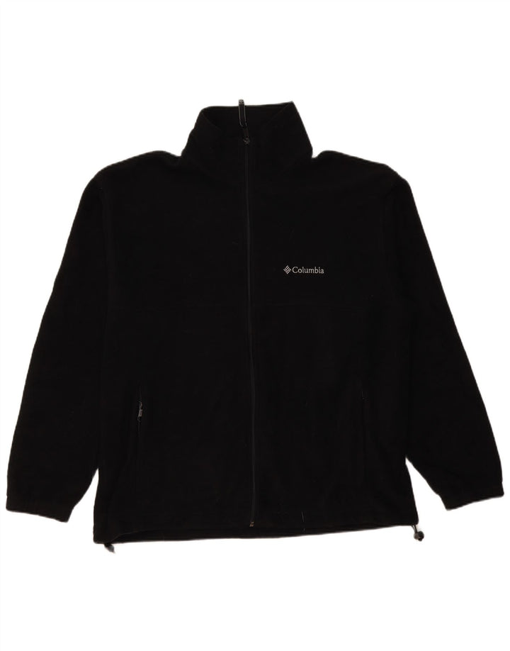 Columbia Herren-Fleecejacke, großes, schwarzes Polyester