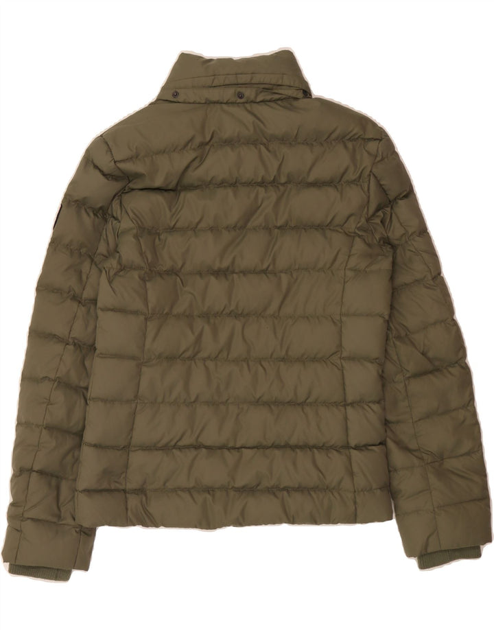 TOMMY HILFIGER Womens Padded Jacket UK 10 Small Khaki Polyester Vintage Tommy Hilfiger and Second-Hand Tommy Hilfiger from Messina Hembry 