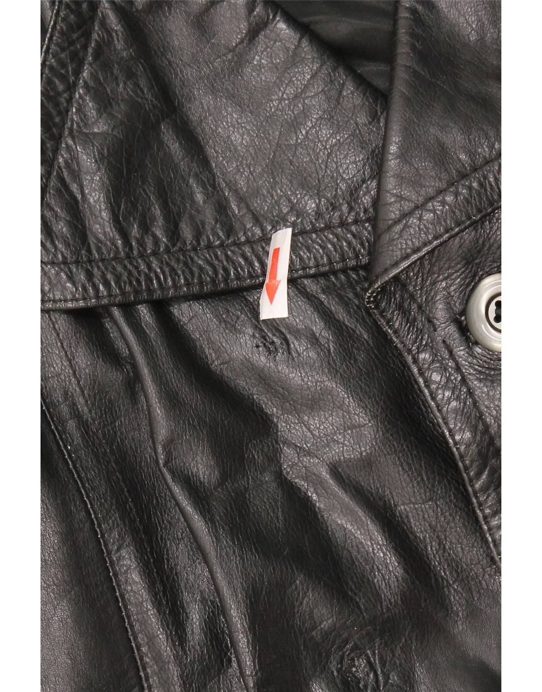 Vintage Herren Ledermantel UK 40 Großes schwarzes Leder