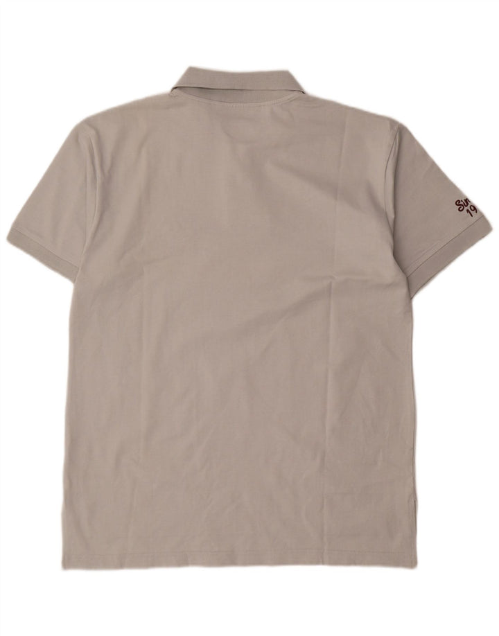 Umbro Herren-Poloshirt mit Grafik, mittelgraue Baumwolle