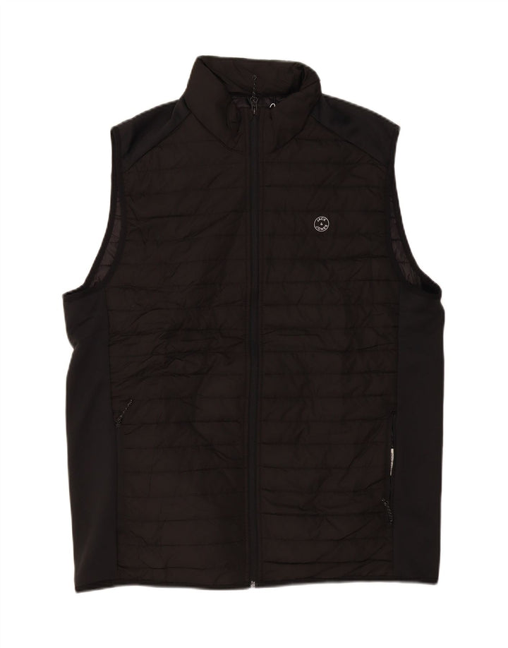 JACK & JONES Mens Padded Gilet UK 42 XL Black Polyester