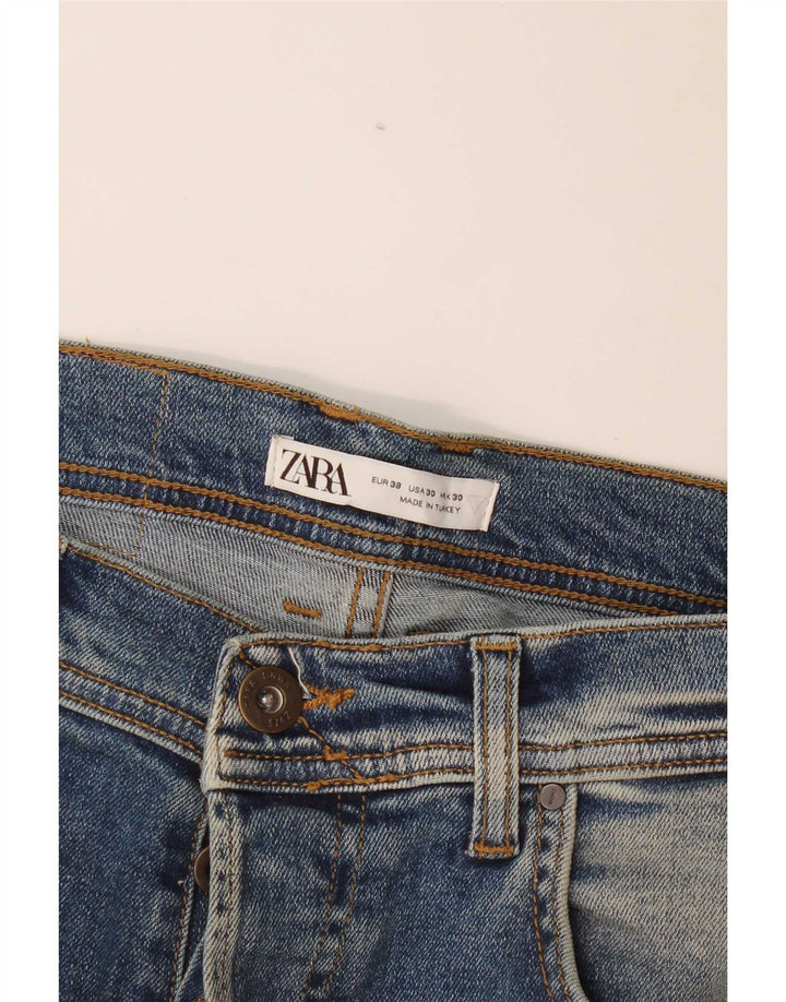 Zara Herren Distressed Slim Jeans EU 38 Small W30 L30 Blau