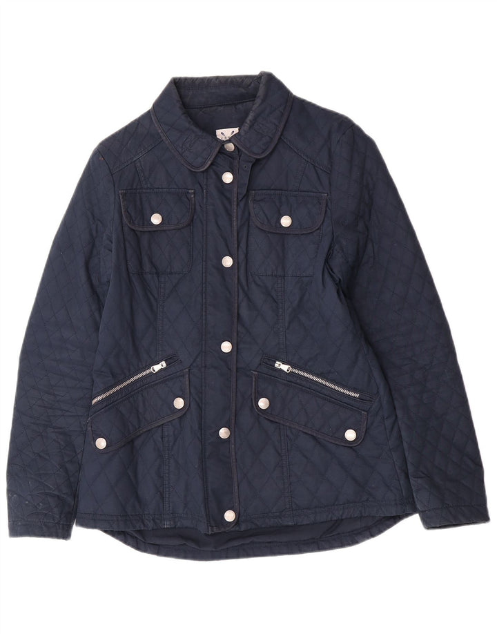 Crew Clothing Damen-Steppjacke in normaler Passform, Gr. 10, Marineblau