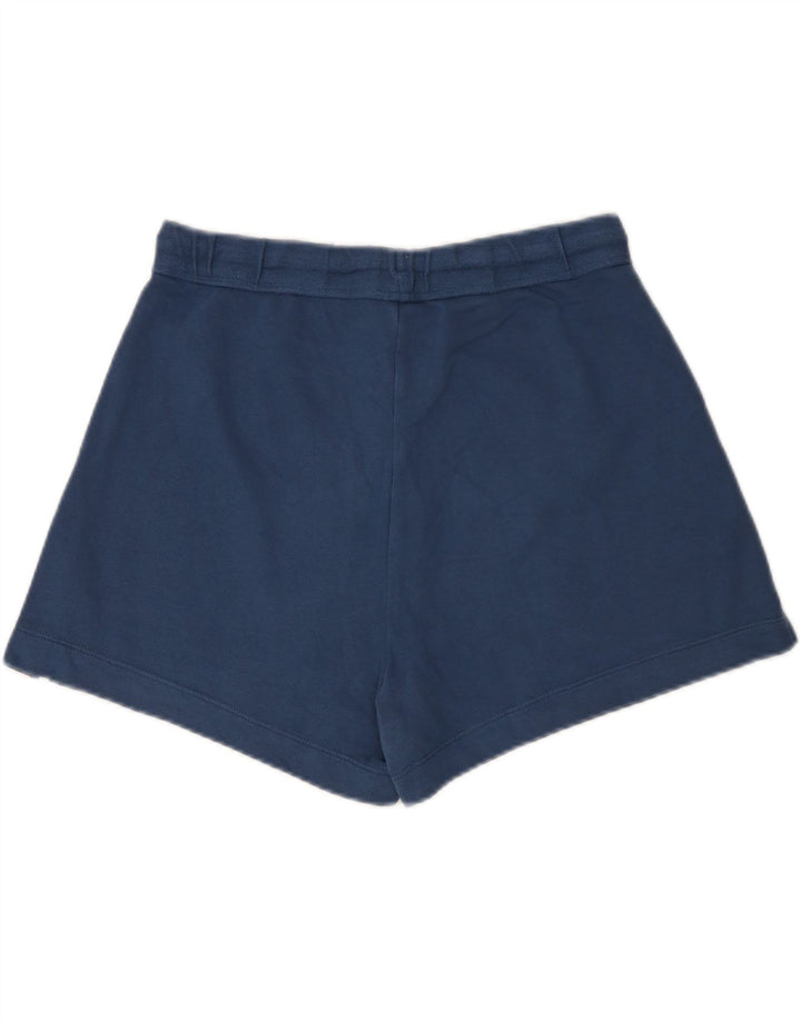 DIADORA Damen-Sportshorts mit hoher Taille, UK 14, Größe L, blau, Baumwolle