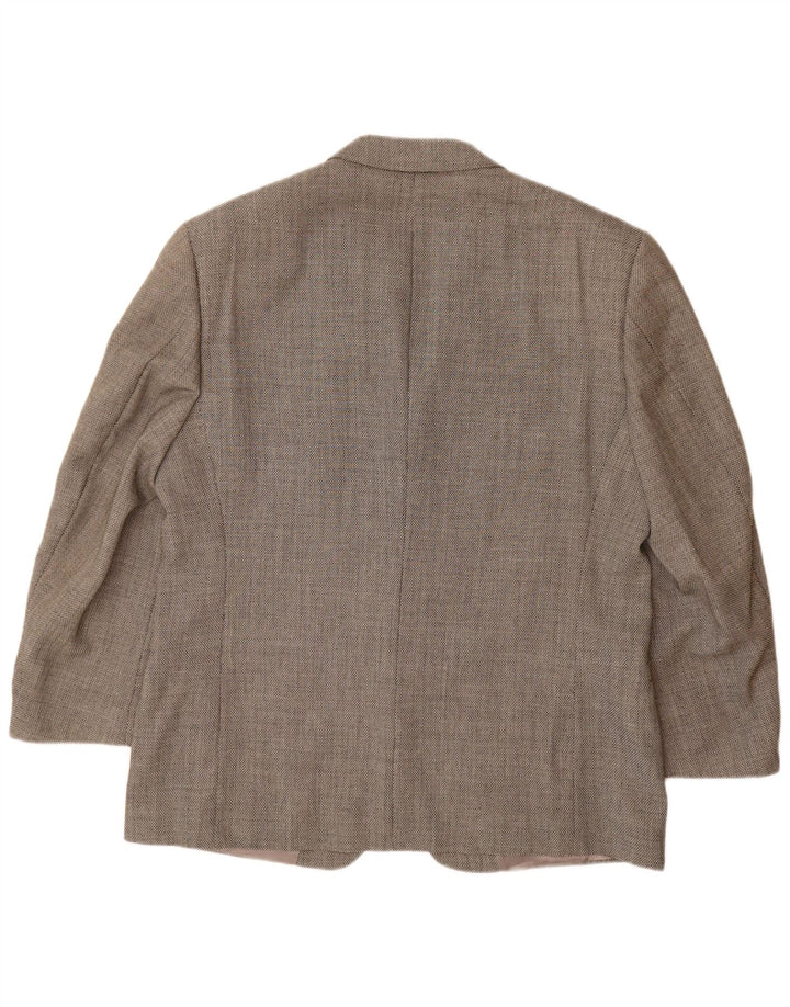 VERSACE Herren-Blazerjacke mit 3 Knöpfen, UK 42, XL, graue Wolle