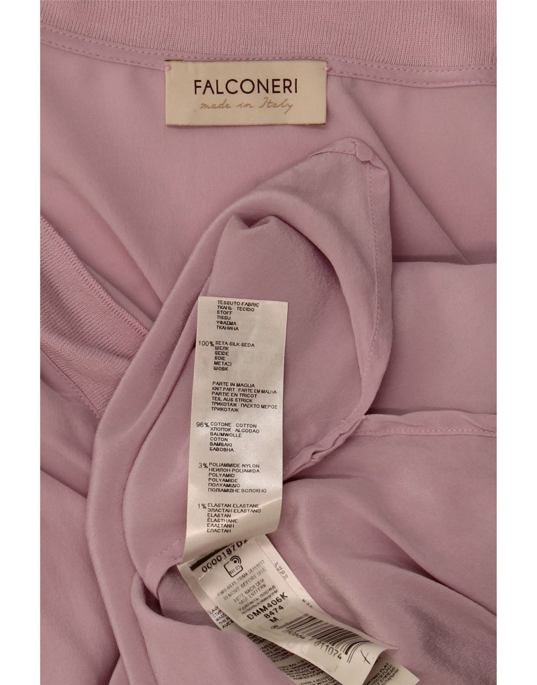 FALCONERI Damen Blusentop UK 14 Mittelrosa Seide