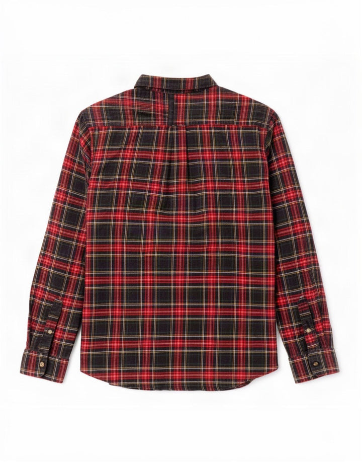 Chaps Herren-Flanellhemd 2XL, rot karierte Baumwolle