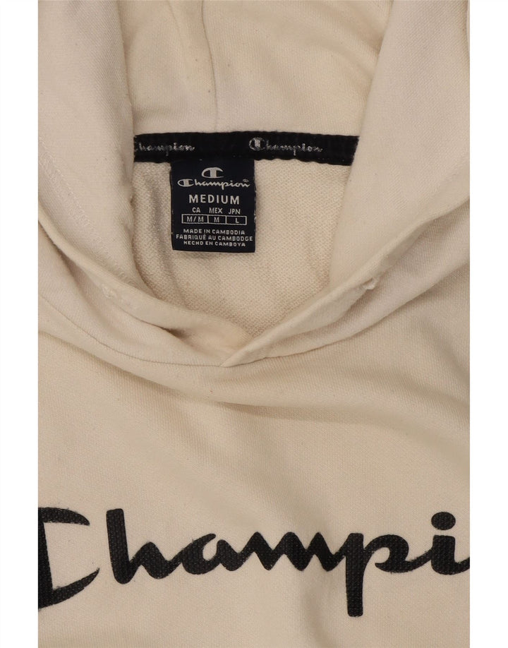 Champion Herren-Kapuzenpullover mit Grafik, Mittelweiß