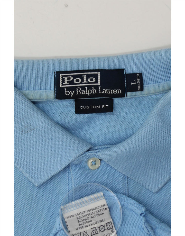 POLO RALPH LAUREN Herren-Poloshirt mit individueller Passform, große blaue Baumwolle
