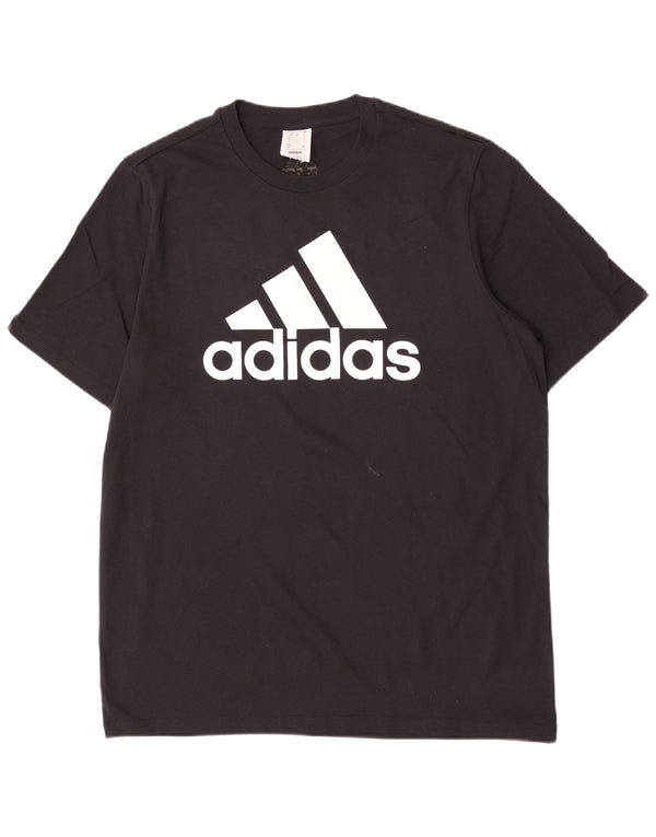 Adidas Mens Graphic T-Shirt Top Large Black Cotton