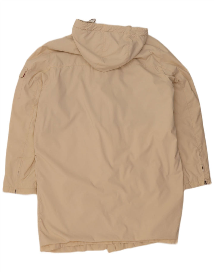 INVICTA Womens Hooded Windbreaker Coat UK 18 XL Off White Polyamide