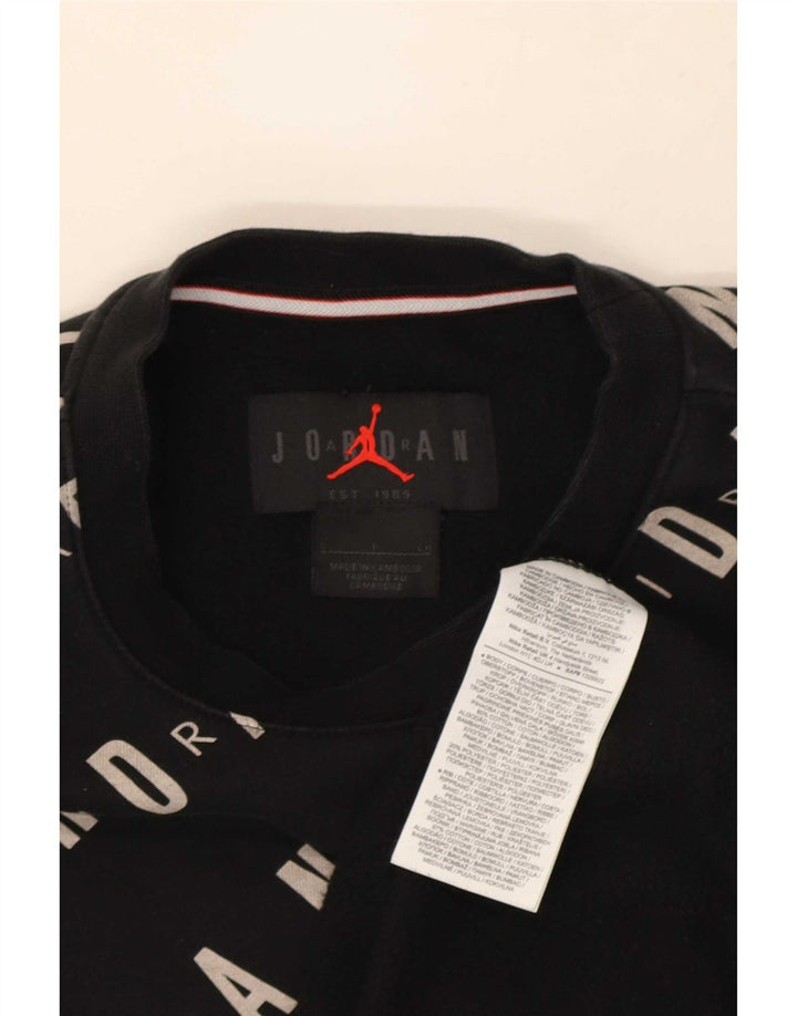 Jordan Herren-Sweatshirt mit Grafik, Größe S, schwarze Baumwolle
