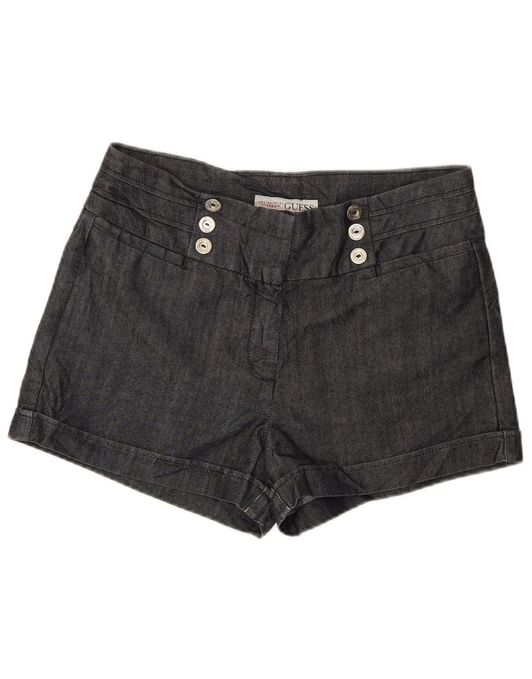 GUESS Damen Freizeitshorts W30 mittelgraue Baumwolle