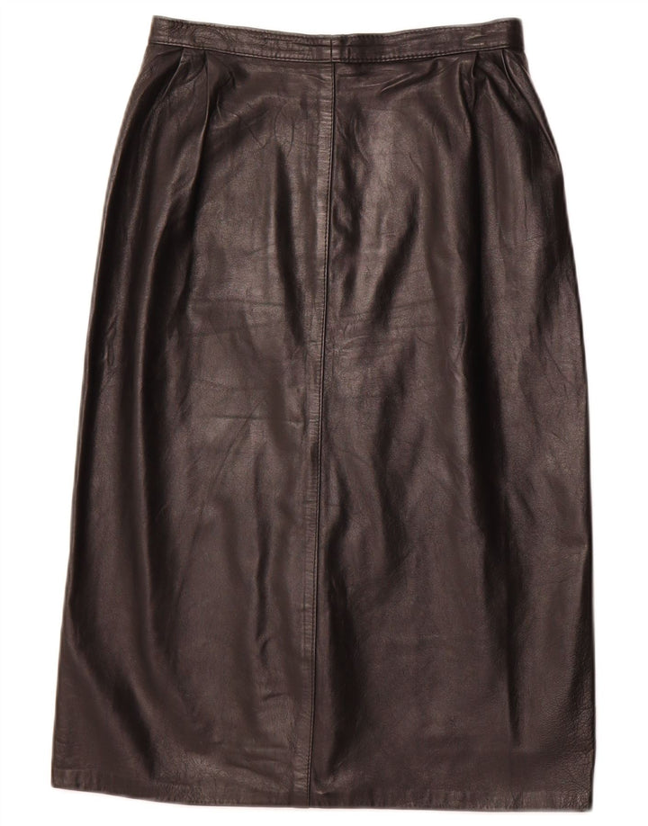 VINTAGE Damen Lederrock W26 Small Schwarz