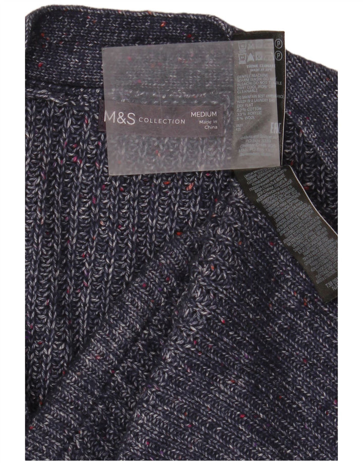 Marks & Spencer Damen-Cardigan-Pullover UK 14 Medium Navy Blue Meliert