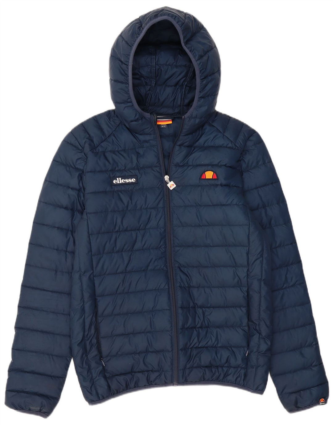 ELLESSE Wattierte Herrenjacke mit Kapuze, UK 36, Größe S, Marineblau, Polyester