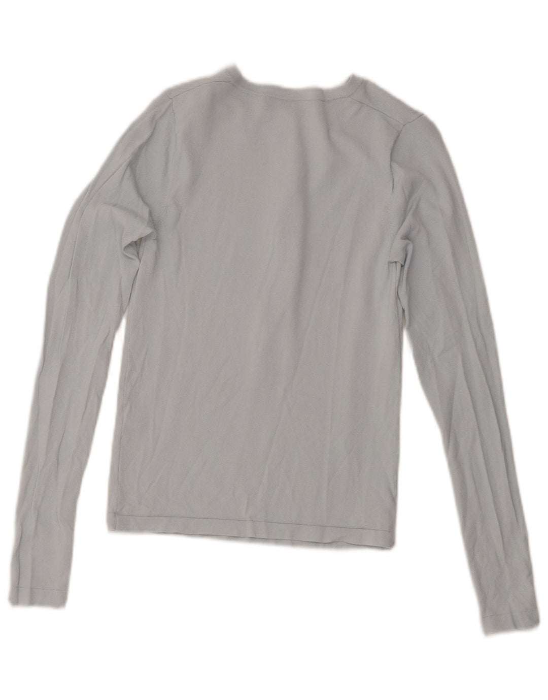 Zara Damen Top Langarm UK 8 Small Blaue Viskose