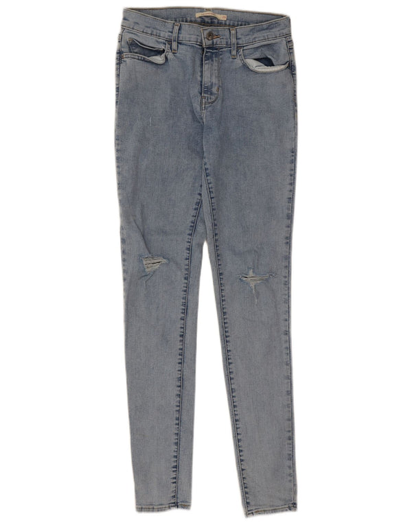 Levi's Damen 710 Distressed Super Skinny Jeans W29 L32 Blaue Baumwolle