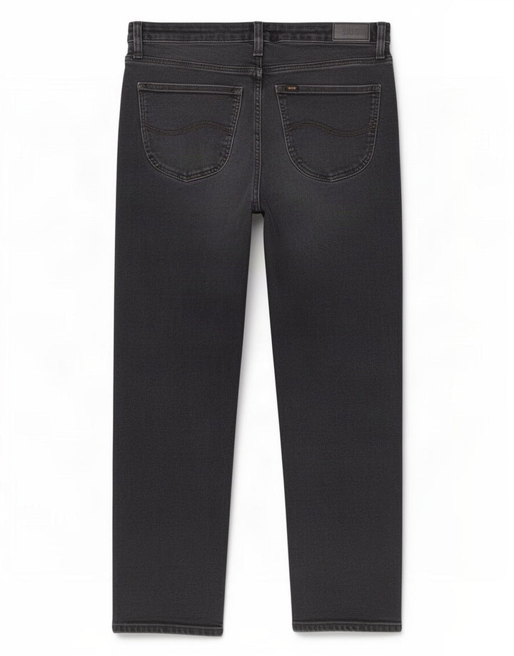 Lee Damen Carol Straight Jeans W32 L26 Graue Baumwolle