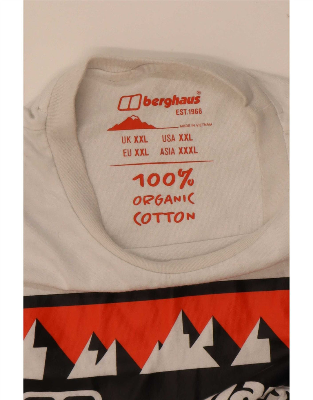 Berghaus Herren Grafik T-Shirt Top 2XL Weiße Baumwolle