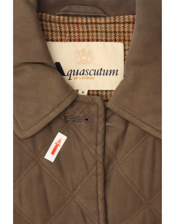 Aquascutum Damen Steppjacke UK 10 Small Khaki Polyester