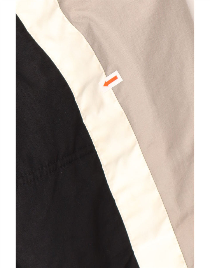 FILA Wattierte Herrenjacke UK 38 Mittelschwarzes Colourblock-Polyamid