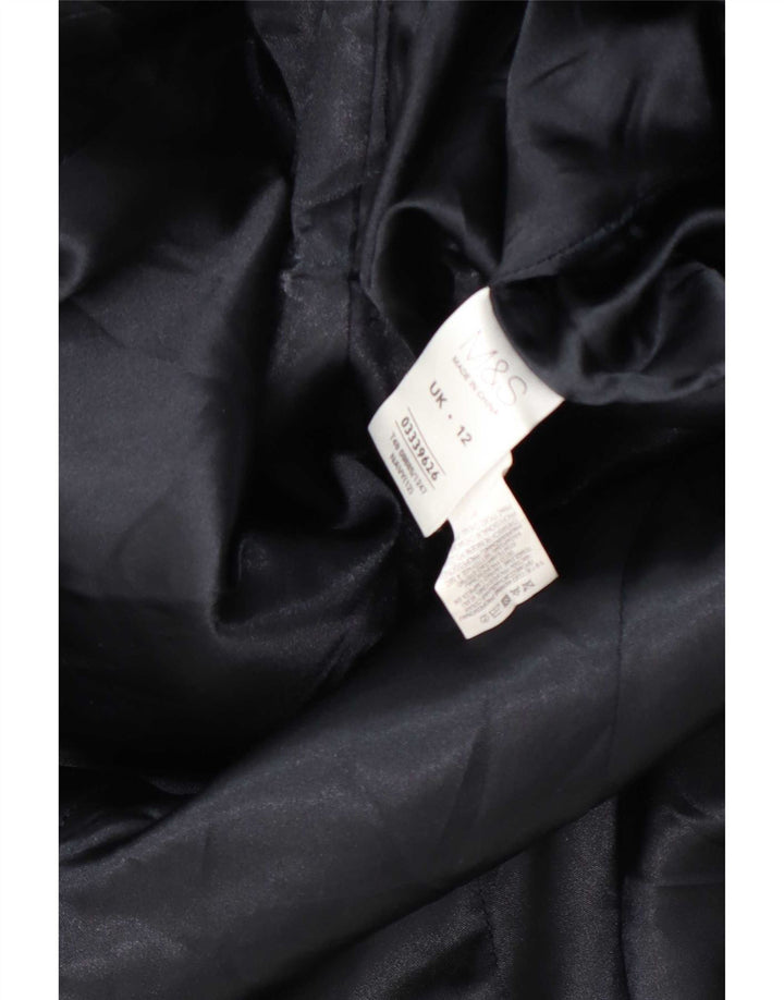 Marks & Spencer Zweireihiger Cabanmantel für Damen, UK 12, mittelmarineblaue Wolle