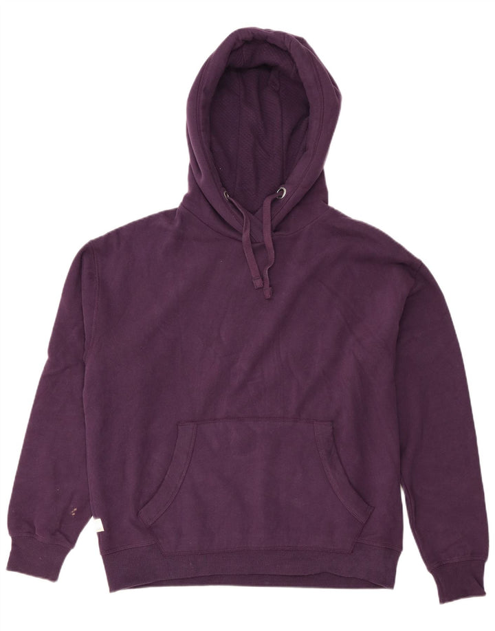 Fat Face übergroßer Damen-Hoodie-Pullover, UK-Größe 14, mittelviolette Baumwolle